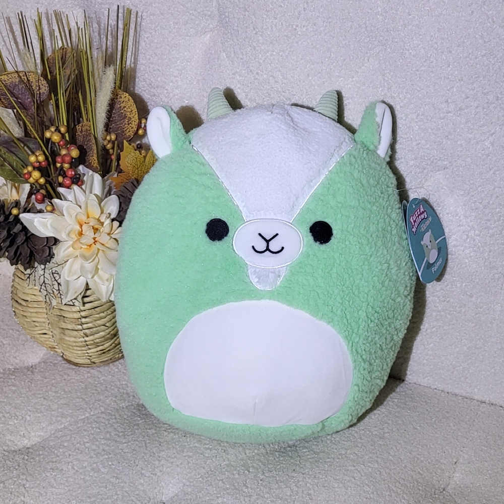 Fuzz A Mallows NWT 12in Palmer the Green Goat Plush Toy 2022 by Squishmallows - Picture 2 of 9